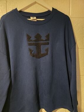 Crown Logo Sweatshirt Blue Size Womens Xl